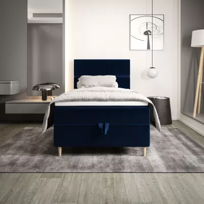 Kontinentálna jednolôžková posteľ 120x200 ANGELES COMFORT 1 - tmavo modrá