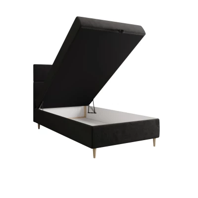 Kontinentálna jednolôžková posteľ 120x200 ANGELES COMFORT 1 - tmavo šedá