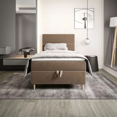 Kontinentálna jednolôžková posteľ 120x200 ANGELES COMFORT 1 - hnedá