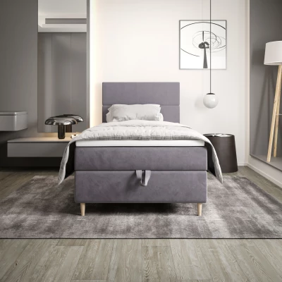 Kontinentálna jednolôžková posteľ 120x200 ANGELES COMFORT 1 - fialová