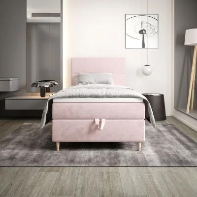 Kontinentálna jednolôžková posteľ 120x200 ANGELES COMFORT 1 - svetlo ružová