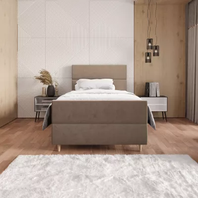 Kontinentálna jednolôžková posteľ 100x200 ANGELES PLUS 1 - hnedá