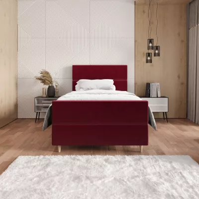 Kontinentálna jednolôžková posteľ 120x200 ANGELES PLUS 1 - červená