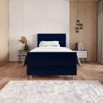 Kontinentálna jednolôžková posteľ 90x200 ANGELES PLUS COMFORT 1 - tmavo modrá