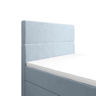 Kontinentálna jednolôžková posteľ 90x200 ANGELES PLUS COMFORT 1 - svetlo modrá
