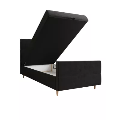 Kontinentálna jednolôžková posteľ 90x200 ANGELES PLUS COMFORT 1 - tmavo šedá