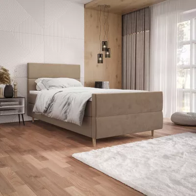 Kontinentálna jednolôžková posteľ 90x200 ANGELES PLUS COMFORT 1 - hnedá