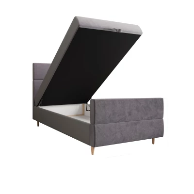 Kontinentálna jednolôžková posteľ 90x200 ANGELES PLUS COMFORT 1 - fialová