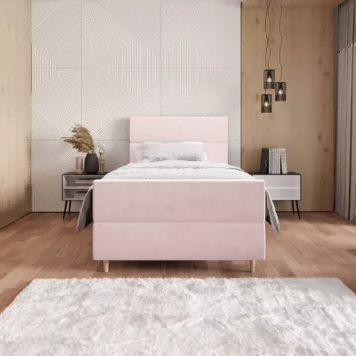 Kontinentálna jednolôžková posteľ 90x200 ANGELES PLUS COMFORT 1 - svetlo ružová
