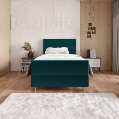 Kontinentálna jednolôžková posteľ 100x200 ANGELES PLUS COMFORT 1 - petrolejová