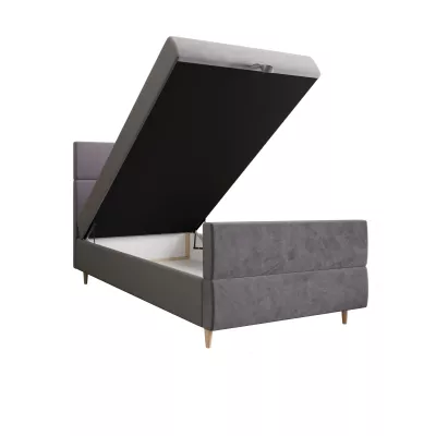 Kontinentálna jednolôžková posteľ 100x200 ANGELES PLUS COMFORT 1 - fialová