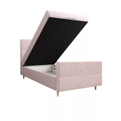 Kontinentálna jednolôžková posteľ 100x200 ANGELES PLUS COMFORT 1 - svetlo ružová