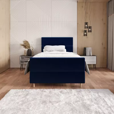 Kontinentálna jednolôžková posteľ 120x200 ANGELES PLUS COMFORT 1 - tmavo modrá