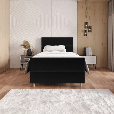 Kontinentálna jednolôžková posteľ 120x200 ANGELES PLUS COMFORT 1 - čierna