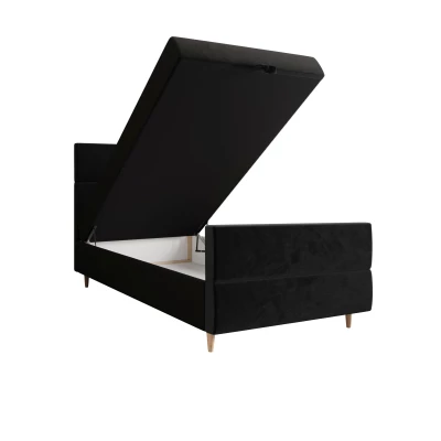 Kontinentálna jednolôžková posteľ 120x200 ANGELES PLUS COMFORT 1 - čierna