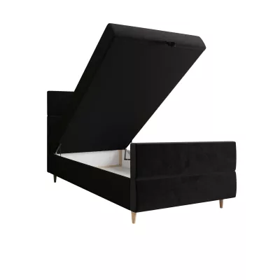 Kontinentálna jednolôžková posteľ 120x200 ANGELES PLUS COMFORT 1 - čierna