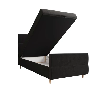 Kontinentálna jednolôžková posteľ 120x200 ANGELES PLUS COMFORT 1 - tmavo šedá