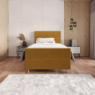 Kontinentálna jednolôžková posteľ 120x200 ANGELES PLUS COMFORT 1 - horčicová