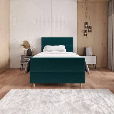 Kontinentálna jednolôžková posteľ 120x200 ANGELES PLUS COMFORT 1 - petrolejová