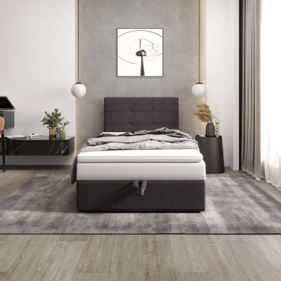 Čalúnená posteľ 100x200 DELILAH COMFORT 3 - tmavo šedá