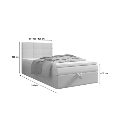 Čalúnená posteľ 100x200 DELILAH COMFORT 3 - tmavo šedá
