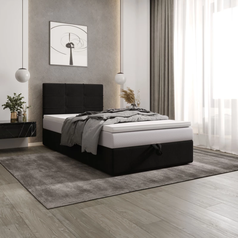 Čalúnená posteľ 100x200 DELILAH COMFORT 3 - čierna