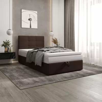 Čalúnená posteľ 100x200 DELILAH COMFORT 3 - tmavo hnedá