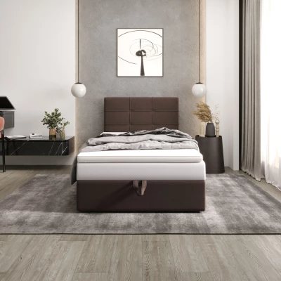 Čalúnená posteľ 120x200 DELILAH COMFORT 3 - tmavo hnedá