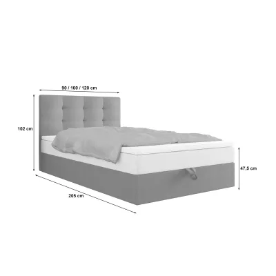 Čalúnená posteľ 100x200 DELILAH COMFORT 4 - ružová