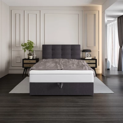 Čalúnená posteľ 100x200 DELILAH COMFORT 4 - tmavo šedá