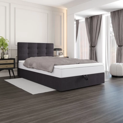 Čalúnená posteľ 100x200 DELILAH COMFORT 4 - tmavo šedá