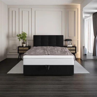 Čalúnená posteľ 100x200 DELILAH COMFORT 4 - čierna