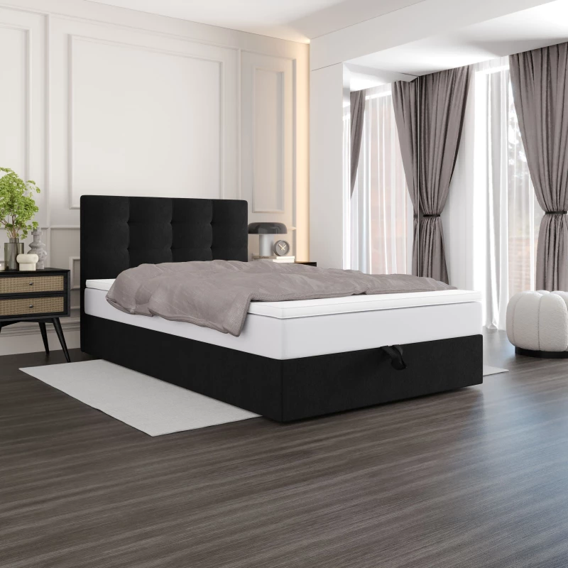 Čalúnená posteľ 100x200 DELILAH COMFORT 4 - čierna