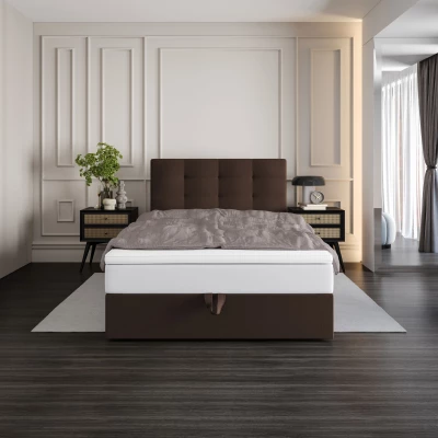 Čalúnená posteľ 100x200 DELILAH COMFORT 4 - tmavo hnedá
