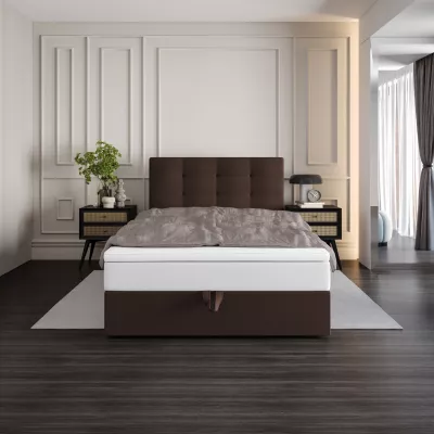Čalúnená posteľ 100x200 DELILAH COMFORT 4 - tmavo hnedá