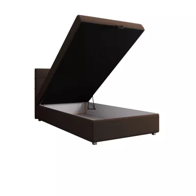 Jednolôžková posteľ 100x200 STIG 7 s úložným priestorom - hnedá