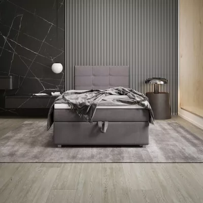 Jednolôžková posteľ 100x200 STIG 7 s úložným priestorom - šedá
