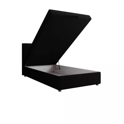 Jednolôžková posteľ 100x200 STIG 7 s úložným priestorom - čierna