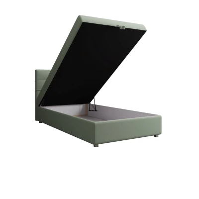 Jednolôžková posteľ 100x200 STIG 7 s úložným priestorom - mätová