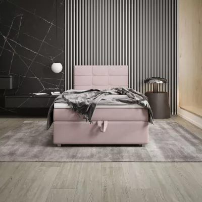 Jednolôžková posteľ 100x200 STIG 7 s úložným priestorom - ružová
