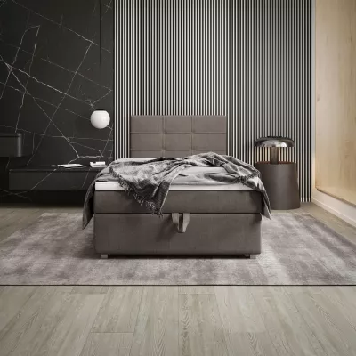 Jednolôžková posteľ 120x200 STIG 7 s úložným priestorom - svetlo hnedá