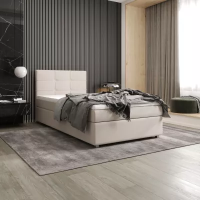 Jednolôžková posteľ 90x200 STIG COMFORT 7 s úložným priestorom - béžová