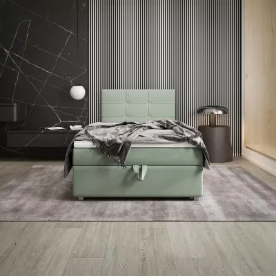Jednolôžková posteľ 90x200 STIG COMFORT 7 s úložným priestorom - mätová