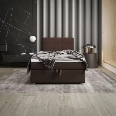 Jednolôžková posteľ 100x200 STIG COMFORT 7 s úložným priestorom - hnedá