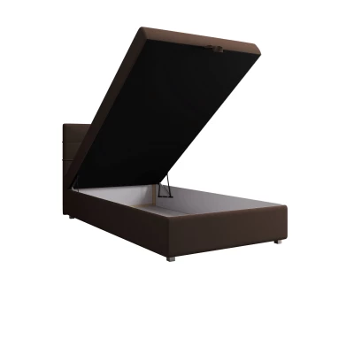 Jednolôžková posteľ 100x200 STIG COMFORT 7 s úložným priestorom - hnedá