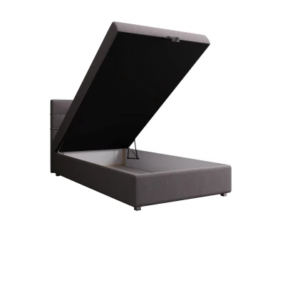 Jednolôžková posteľ 100x200 STIG COMFORT 7 s úložným priestorom - šedá