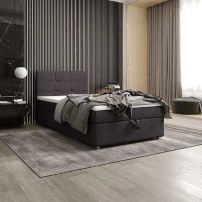 Jednolôžková posteľ 100x200 STIG COMFORT 7 s úložným priestorom - tmavo šedá