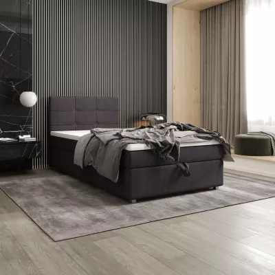 Jednolôžková posteľ 100x200 STIG COMFORT 7 s úložným priestorom - tmavo šedá