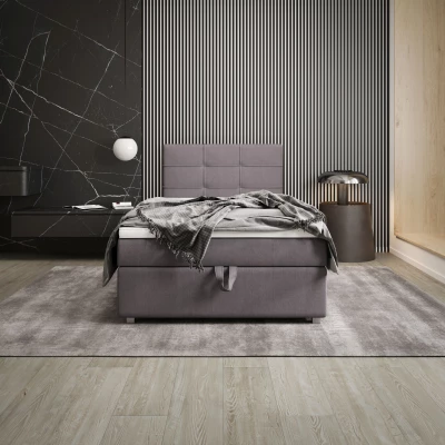 Jednolôžková posteľ 120x200 STIG COMFORT 7 s úložným priestorom - šedá