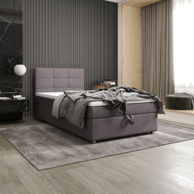 Jednolôžková posteľ 120x200 STIG COMFORT 7 s úložným priestorom - šedá